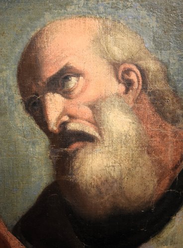 Volti di Santi in atteggiamento ieratico.